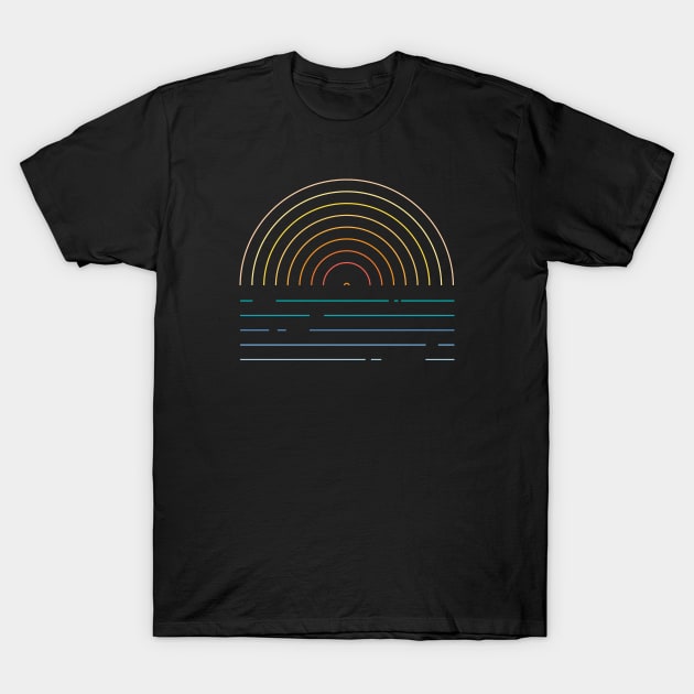 Sunset Vinyl Colors T-Shirt by Vanphirst